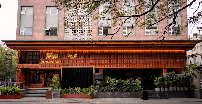 Kalpaney-is-a-new-vegetarian-restaurant-outlet-in-Indiranagar,-Bengaluru,-featuring-contemporary-Indian-inspired-decor